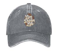 Gorra Beisbol Viviendo El Sueño Gorra Dad Deportiva Vintage Gorras De Béisbol para Senderismo Tenis Exteriores