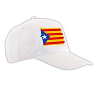Gorra Blanca Bandera CATALUÑA Independencia Color Cap