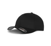 Flexfit 6277-Flexfit Wooly Combed Gorra de béisbol Unisex adulto, Negro (black), L-XL