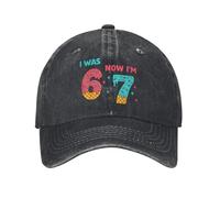 Gorra clásica de béisbol Camiseta de cumpleaños de Verano de 7 años Que tenía 6 Ahora Tengo 7 67 Divertido Camiero bañado al Sol Hombre Snapback Exterior Algodón Deportivo Ajustable Gorro