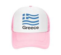 Gorra Clásica Trucker Cap De Béisbol con Malla Gorro Hip Hop Grecia Bandera Nacional Gorra De Béisbol Ajustable Unisex Talla Única Copa del Mundo