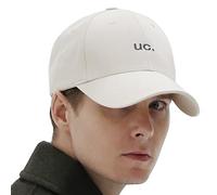 Gorra clásica Unisex de algodón de ala Larga, Talla Grande, Unisex, para Uso Diario, para Las Cuatro Estaciones, con protección Solar UV, de producción Coreana (FR/ES, Letras, L, XL, Ivory)
