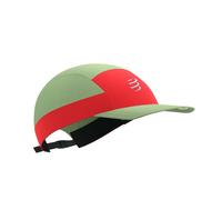 Gorra Compressport 5 Panel Light Cap Verde Rojo