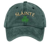 Gorra con estampado de letras, gorra de camioneta, gorra de béisbol, visera de tenis juvenil, verde, Talla única