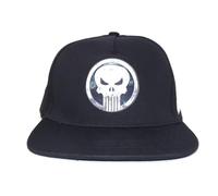 Gorra con logo de Punisher. Gorra Snapback para adulto y niño. Talla única. Talla ajustable. Color negro.