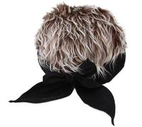 Gorra con pelo para hombre visera artificial ajustable de poliéster suave con pelo y pajarita gorra de ciclismo unisex visera de peluca falsa