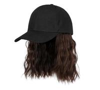 Gorra con Pelo Peluca de sombrero for mujer, peluca de moda, sombrero Bob, peluca corta y rizada, peluca extraíble ajustable, sombrero for mujer Gorro de Peluca(A)