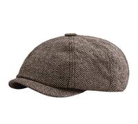 Gorra con visera Bio Boy Flat Gorra para Hombres Gatsby Baseball Hat Fleece Gorro Mujer, café, Talla única