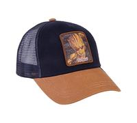 Gorra con Visera Curva de Groot - Color Negro y Marrón - Apta para Adultos - Con Parche Bordado del Personaje - Gorra para Adultos con Cierre Trasero Ajustable - Producto Original Diseñado en España