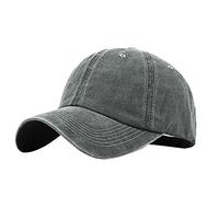 Gorra con visera de béisbol, diseño de camionero, unisex, para cola de caballo y moño desordenado, gorras de béisbol para cabeza grande de hombre, gris, Talla única