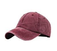 Gorra con visera de béisbol, diseño liso, unisex, para coleta de caballo, gorra de camionero, gorras con visera para hombres con cabeza grande, Vino, Talla única