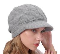 Gorra con Visera para Mujer - Boinas de cálido para Mujer,Gorros cálidos de Invierno con Visera Sombrero de Elegante de esquí para Mujeres niñas