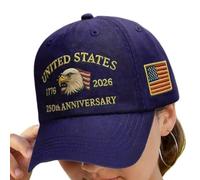 Gorra conmemorativa del 250 aniversario de Estados Unidos, ajustable, diseño de águila 250, ropa novedosa para hombre, para celebración de cumpleaños, senderismo, viajes, azul marino, camping, siega