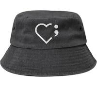 Gorra Cubo Concientización sobre La Prevención del Suicidio con Corazón Y Punto Y Coma Sombrero Bob Accesorios Bucket Hat Moda Gorras Cubo para Senderismo Fiestas Aire Libre