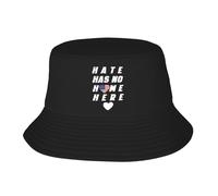 Gorra Cubo El Odio No Tiene Hogar Aquí Gorras Cubo Ligero Bucket Hat Transpirable Sombrero Bob para Viajes Playa Fiestas