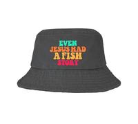 Gorra Cubo Es Curioso Que hasta Jesús Tenía Un Pez, Según Cuenta La Historia. Gorro Pescador Protección UV Bucket Hat Accesorios Sombreros De Pescador para Playa Aire Libre Fiestas