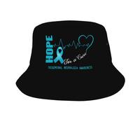 Gorra Cubo Esperanza para La Concienciación sobre La Neuralgia del Trigémino Gorro Pescador Transpirable Sombrero Bob Protección UV Sombreros De Pescador para Aire Libre Fiestas Viajes