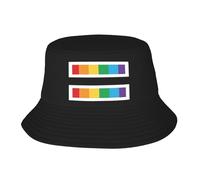 Gorra Cubo Igualdad LGBT Arcoíris Mes De Apoyo LGBT Gorras Cubo Protección UV Gorro Pescador Transpirable Sombrero Bob para Playa Fiestas Viajes