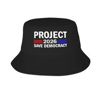 Gorra Cubo Proyecto 2026: Vota Azul, Salva La Democracia Bucket Hat Transpirable Sombreros De Pescador Accesorios Gorro Pescador para Fiestas Senderismo Playa