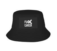 Gorra Cubo Que Le Jodan Al Cáncer con Un Lazo para Concienciar. Sombrero Bob Protección UV Sombreros De Pescador Accesorios Gorras Cubo para Playa Senderismo Viajes