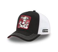 Gorra DC Comics para Hombre y Mujer, Gorra Trucker Ajustable con Snapback, negro/blanco/rojo, Talla única