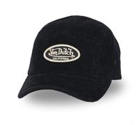 Gorra de 5 paneles para adultos de pana con parche de terciopelo, blanco y negro, Talla única