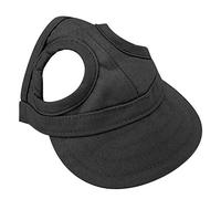 Gorra de B¨¦isbol Ajustable para Mascotas, Dise?o con Visera y Agujeros para Orejas, Protecci¨®n Solar para Perros, Talla S, Negro