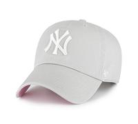 Gorra de b isbol de los Yankees de Nueva York '47 con la bandera de Estados Unidos - Gris, gris claro, blanco y rosa
