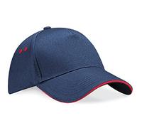 Gorra de Beechfield de algodón, con pico sándwich Azul azul marino Taille unique