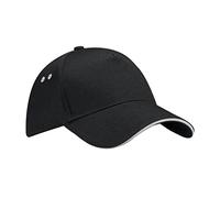 Gorra de Beechfield de algodón, con pico sándwich Negro negro Talla única