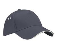 Gorra de Beechfield de algodón, con pico sándwich, Unisex, B15c, Graphite /grey, talla única