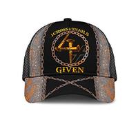 Gorra De Béisbol 3 Clavos Dados A Dios Jesús Cristianismo Sombrero del Camionero Moda Hip Hop Visera Sombreros, para Senderismo, Playa, Deporte, 57-60cm