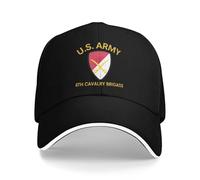 Gorra De Béisbol 6.ª Brigada De Caballería del Ejército De Los EE. UU. Sombrero del Camionero Ajustable Casual Visera Sombreros, para Senderismo, Playa, Exterior, 55-59cm