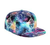 Gorra De Béisbol Acuarela Espacio Geometría Sagrada Hermosa Snapback Sombrero Proteccion Solar Gorra Trucker Ajustable Golf Hat para Camping Viaje Running