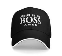 Gorra de béisbol Adjustable,Unisex Sombrero Ocio Jesús es mi Jefe Gorras Hip Hop para Deportes Motociclet Caza