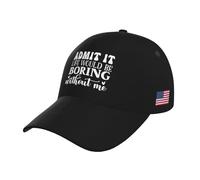 Gorra De Béisbol Admítelo, La Vida Sería Aburrida Sin Mí Golf Hat Transpirable Snapback Sombrero Proteccion Solar Gorra Trucker para Running Viajes Senderismo
