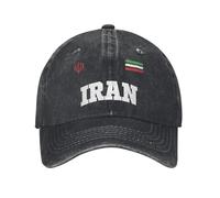 Gorra de béisbol Ajustable clásica Vaquera desgastada Lavada Bandera del Orgullo de Irán Hombres Mujer Moda Verano Ajuste Sol Gorra Deportiva al Aire Libre