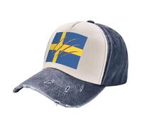 Gorra de Béisbol Ajustable con la Ban dera de Suecia para Uso Diario, Protección Solar, para Deportes, Golf, Senderismo, Pesca, Viajes, Playa, Uso Casual y para Cualquier Ocasión. Navy Blue