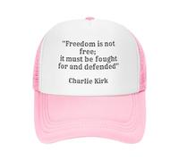 Gorra de béisbol Ajustable de Charlie Kirk para Hombre y Mujer. La Libertad no es Gratis, Hay Que lucharla y defenderla.