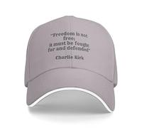 Gorra de béisbol Ajustable de Charlie Kirk para Hombre y Mujer. La Libertad no es Gratis, Hay Que lucharla y defenderla.