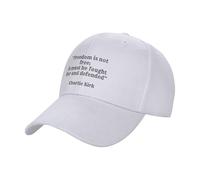 Gorra de béisbol Ajustable de Charlie Kirk para Hombre y Mujer. La Libertad no es Gratis, Hay Que lucharla y defenderla.