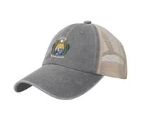 Gorra de béisbol ajustable de malla vaquera con diseño de insignia de Nauru Mitrepublik, ligera, transpirable, resistente al sol, unisex para papá., gris, Talla única