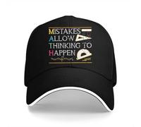 Gorra de béisbol Ajustable Errores de Color Puro Permiten Que el Pensamiento ocurra Visera Solar Casual Química Física Matemáticas Gorra de Deportes al Aire Libre