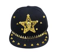 Gorra de béisbol ajustable para hombre, elegante remache punk, para uso casual, festival, fiesta, música, concierto, poliéster transpirable, a, Talla única