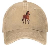 Gorra de béisbol ajustable para hombre y mujer con patrón de caballo, gorra de mezclilla animal Snapback, Color de la foto, Talla única