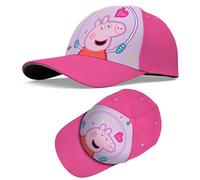 Gorra de béisbol ajustable para niños, sombrero de sol de poliéster transpirable para niños, sombrero precurvado para deportes al aire libre, verano a partir de 3 años, Peppe Pig (rosa), 3-6 años