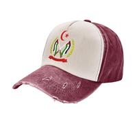 Gorra de béisbol Algodón Retro Escudo De Armas del Sáhara Occidental, Gorra de Mezclilla Lavada Verano Espíritu Nacional Sombrero para el Sol Transpirable para Hombres y Mujeres