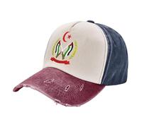Gorra de béisbol Algodón Retro Escudo De Armas del Sáhara Occidental, Gorra de Mezclilla Lavada Verano Espíritu Nacional Sombrero para el Sol Transpirable para Hombres y Mujeres