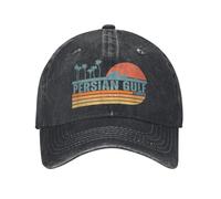 Gorra de béisbol árabe iraní de la Herencia eterna del Golfo Pérsico Gorra de béisbol desgastada al Atardecer Gorra de Sol Suave para Viajes al Aire Libre Todas Las Estaciones