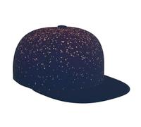 Gorra de béisbol azul marino con patrón de cielo y estrellas, ajustable, adecuada para pesca, viajes al aire libre o uso diario.